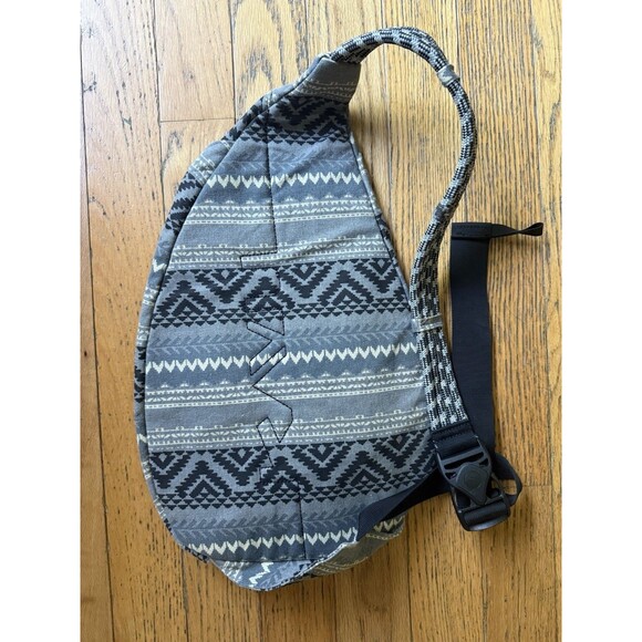 Kavu Backpack Sling Bag Crossbody Black Gray Southwestern Print Bag - Picture 4 of 7